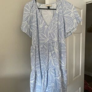 Universal Thread Light Blue Floral Midi Dress